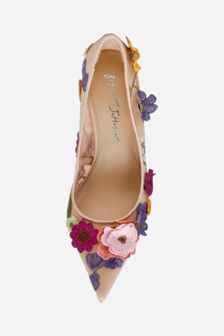 Betsey Johnson Aimey Pointed Toe Pump in Nude Floral