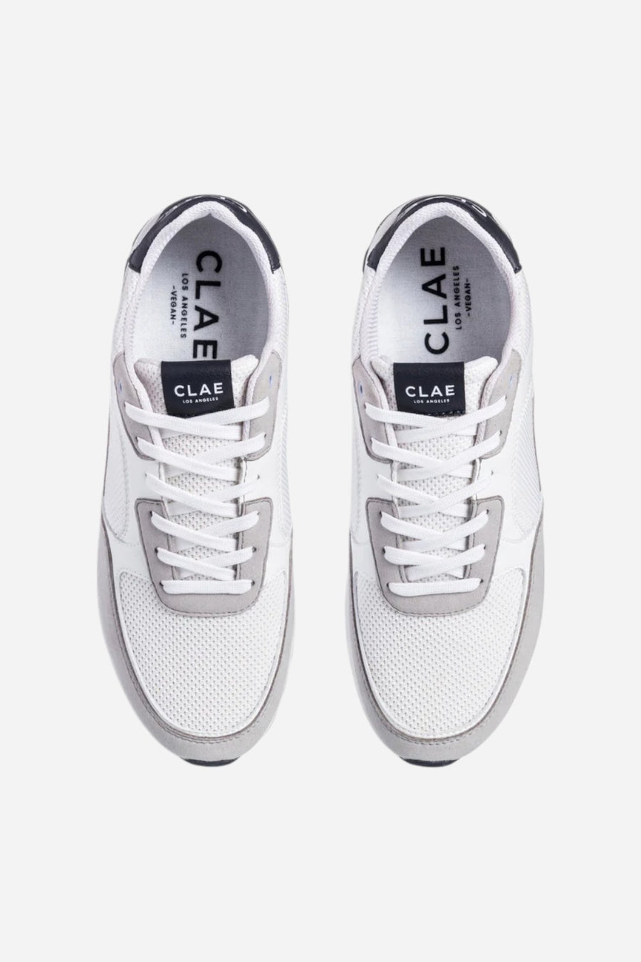 Clae Men's Joshua in Microchip White & Navy