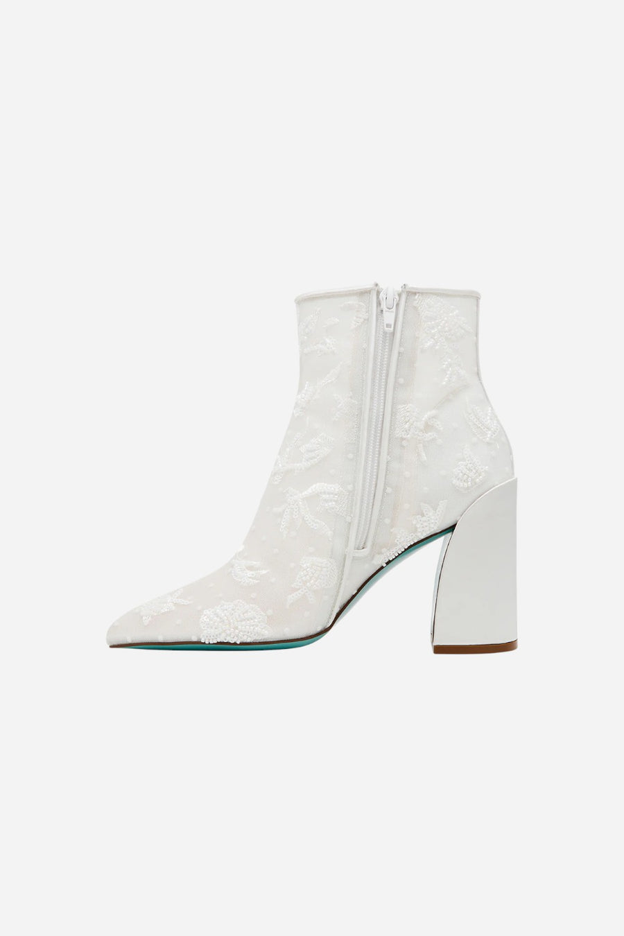 Betsey Johnson Merri Mesh Bootie in Ivory