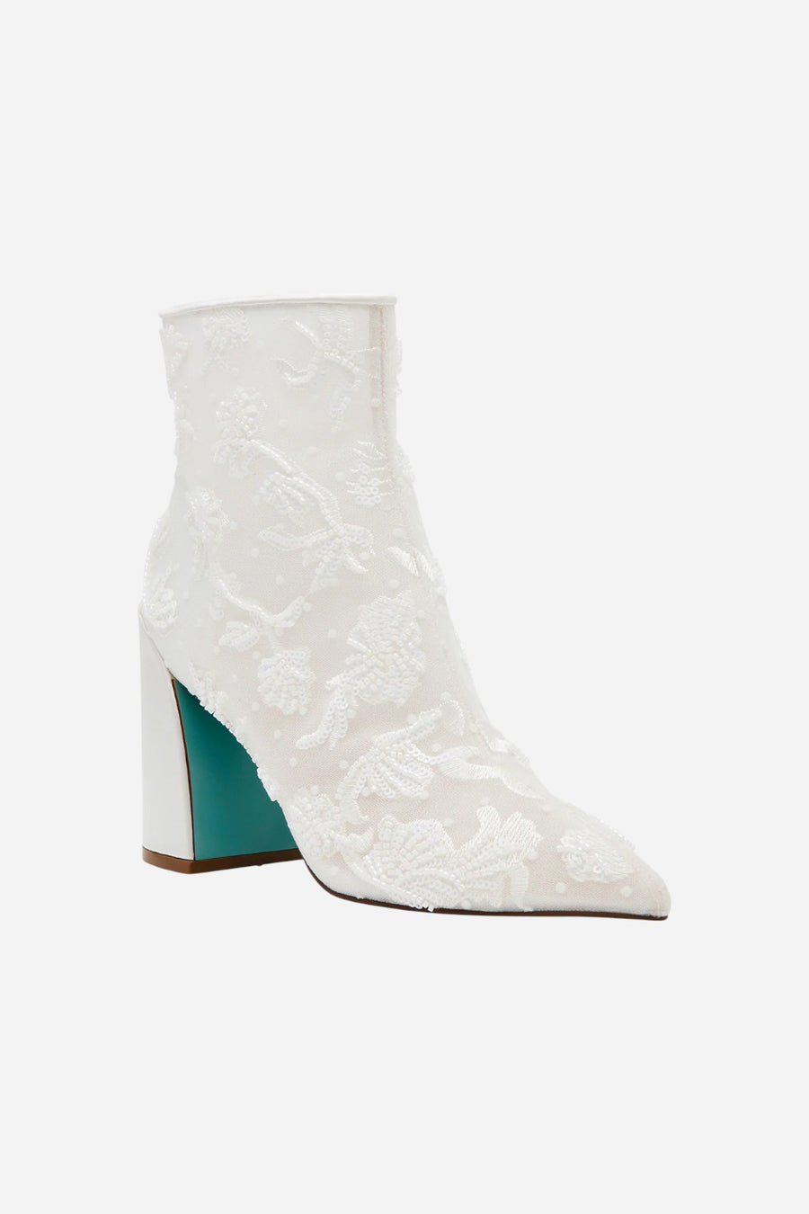 Betsey Johnson Merri Mesh Bootie in Ivory