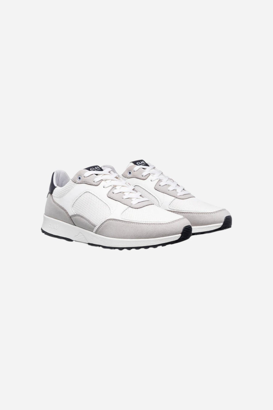 Clae Men's Joshua in Microchip White & Navy