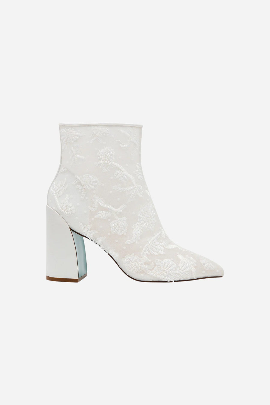 Betsey Johnson Merri Mesh Bootie in Ivory
