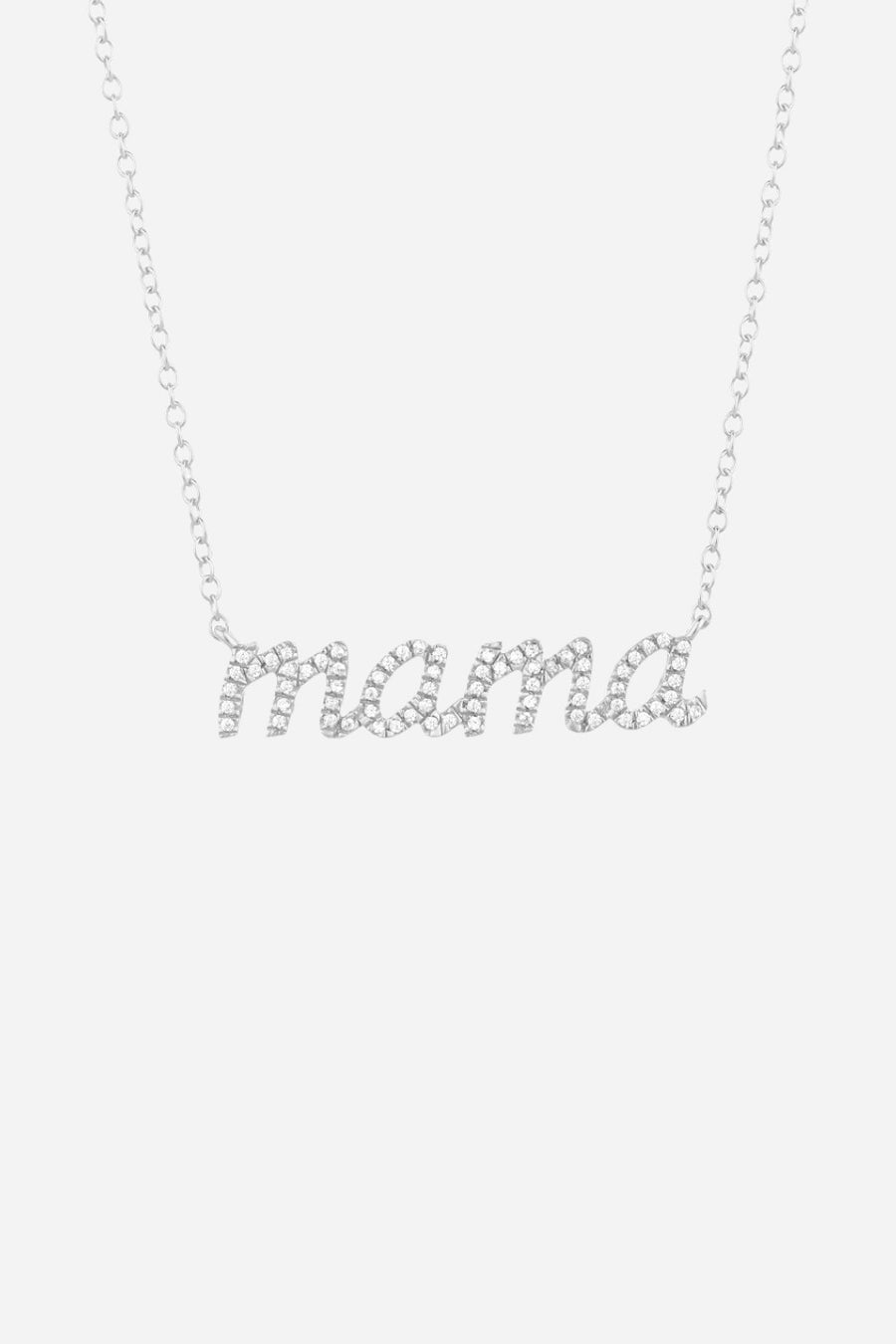 Ella Stein Love You Mama Necklace in Sterling Silver – front view