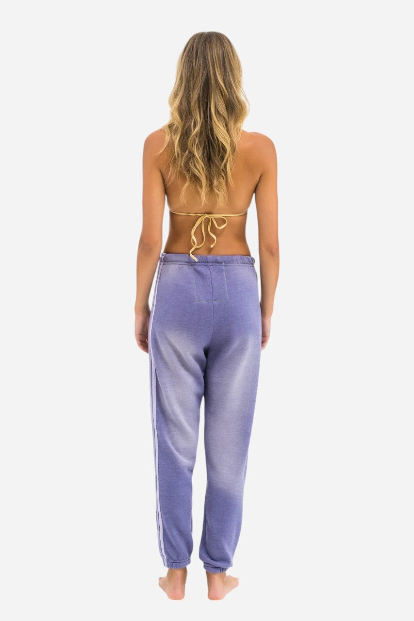 Aviator Nation 5 Stripe Sweatpants Faded Grape