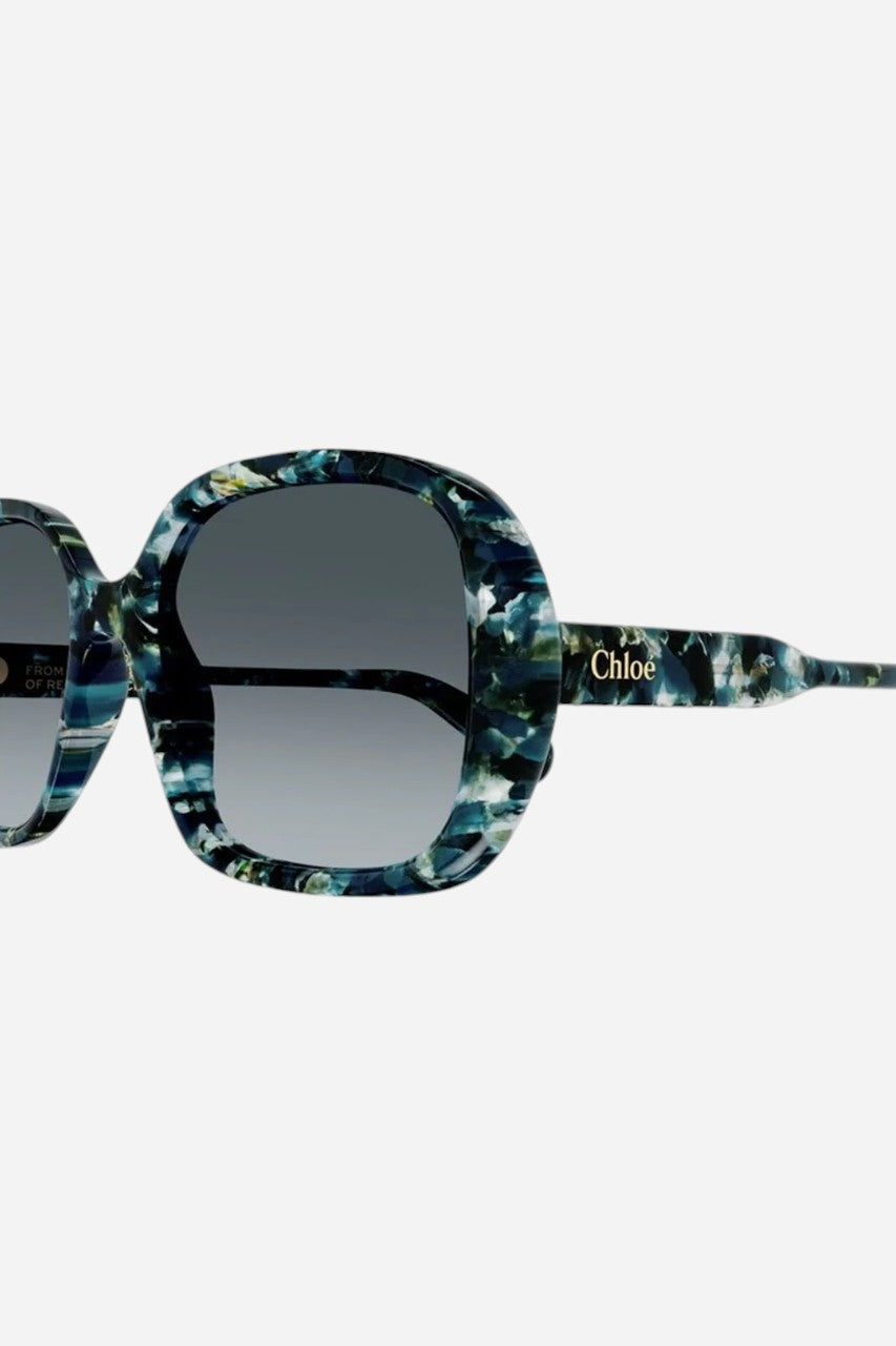 Chloe Green Multi Sunglasses (Ch0222s-004 55)