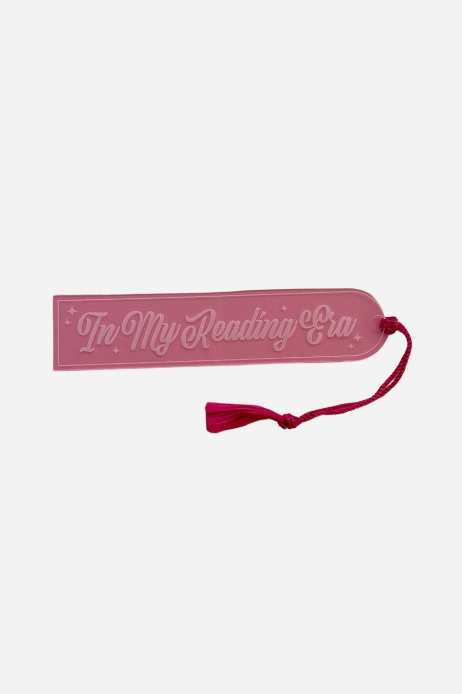 In My Reading Era Clear Acrylic Bookmark – front view