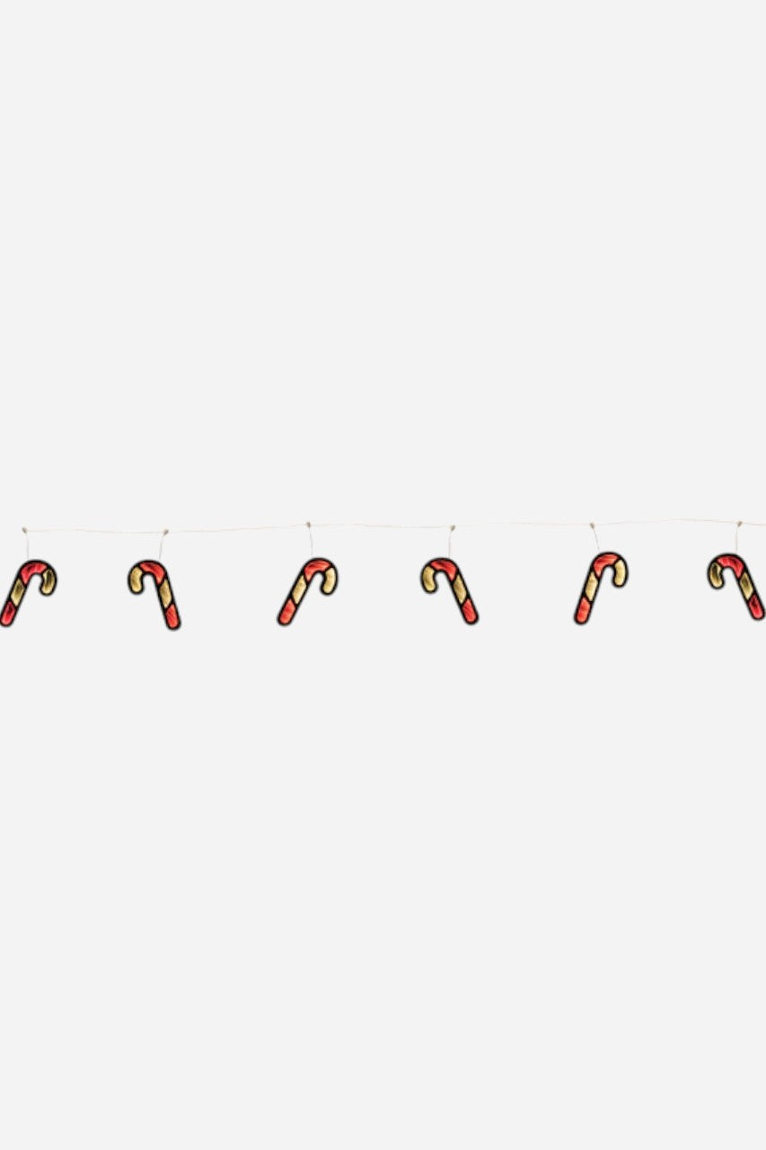 Infinity Light Candy Cane Garland – front view