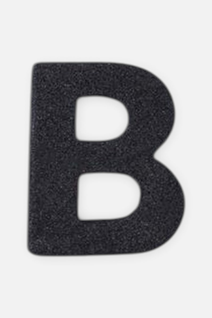 Inky Black Sans Serif Soft Magnetic Letters – side view