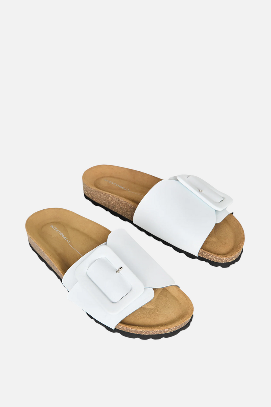 Intentionally Blank Clarice Sandal in White – side view