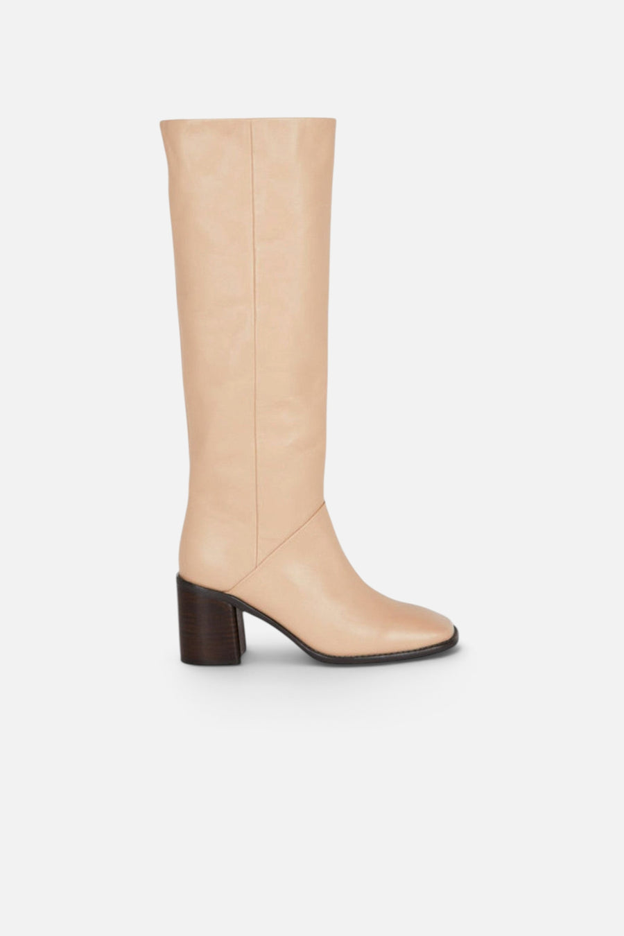 Intentionally Blank Coucou Tall Heeled Boot in Clay – side view