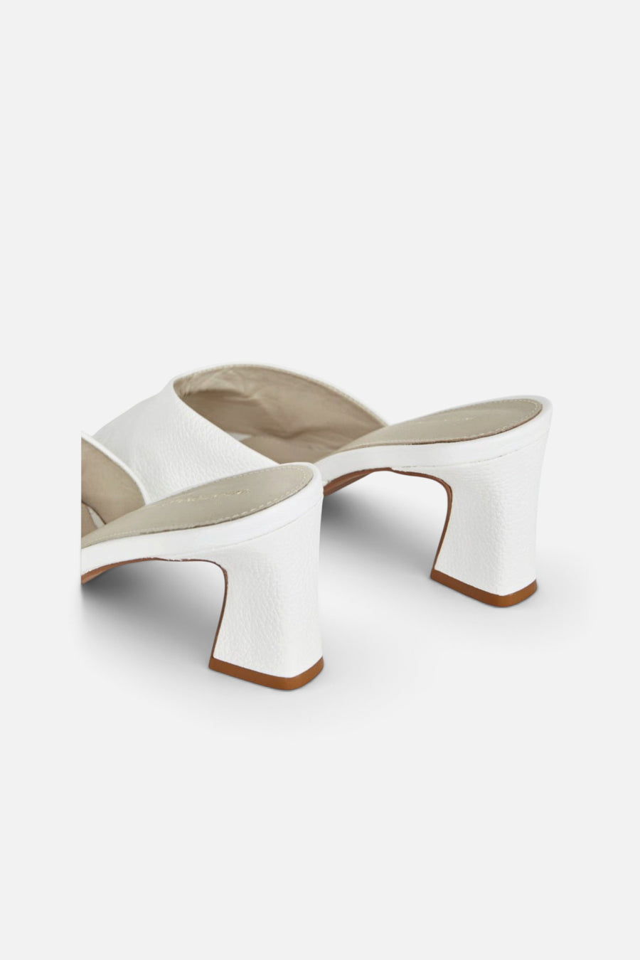 Intentionally Blank Fair Heels in White – three-quarter view