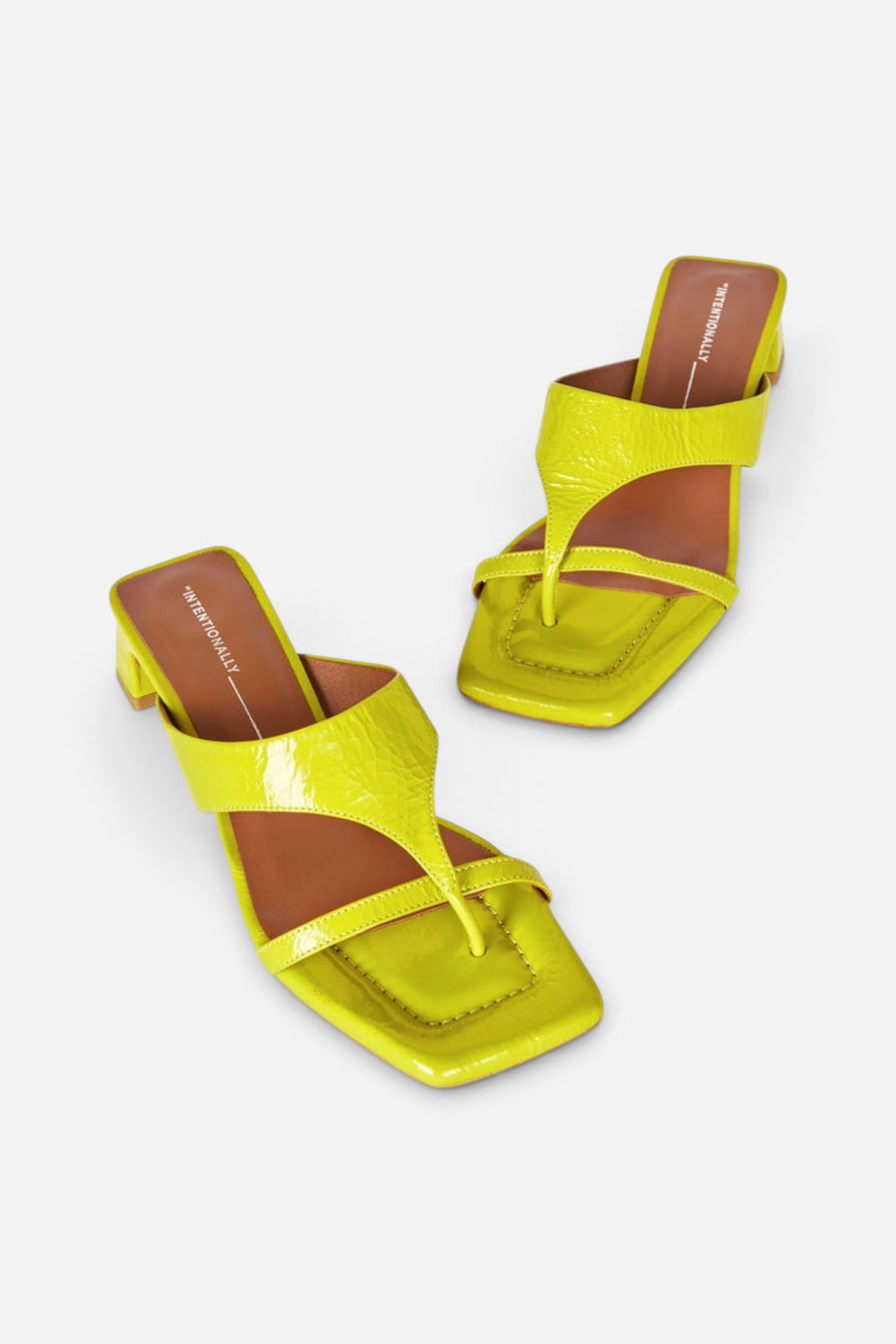 Intentionally Blank Flume Block Heeled Sandal in Mustard – alternate