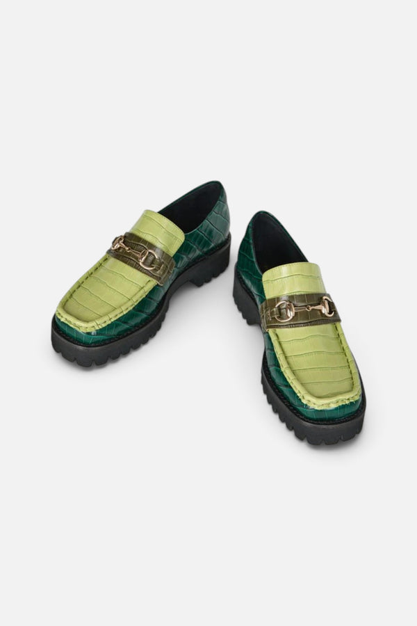 Intentionally Blank Hk2 Lug Sole Loafer in Forest Floor Combo