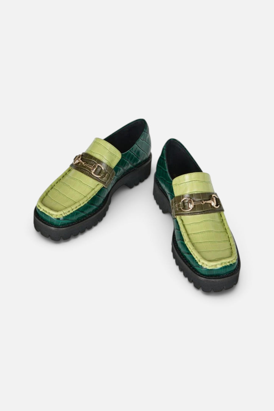 Intentionally Blank Hk2 Lug Sole Loafer in Forest Floor Combo – front view