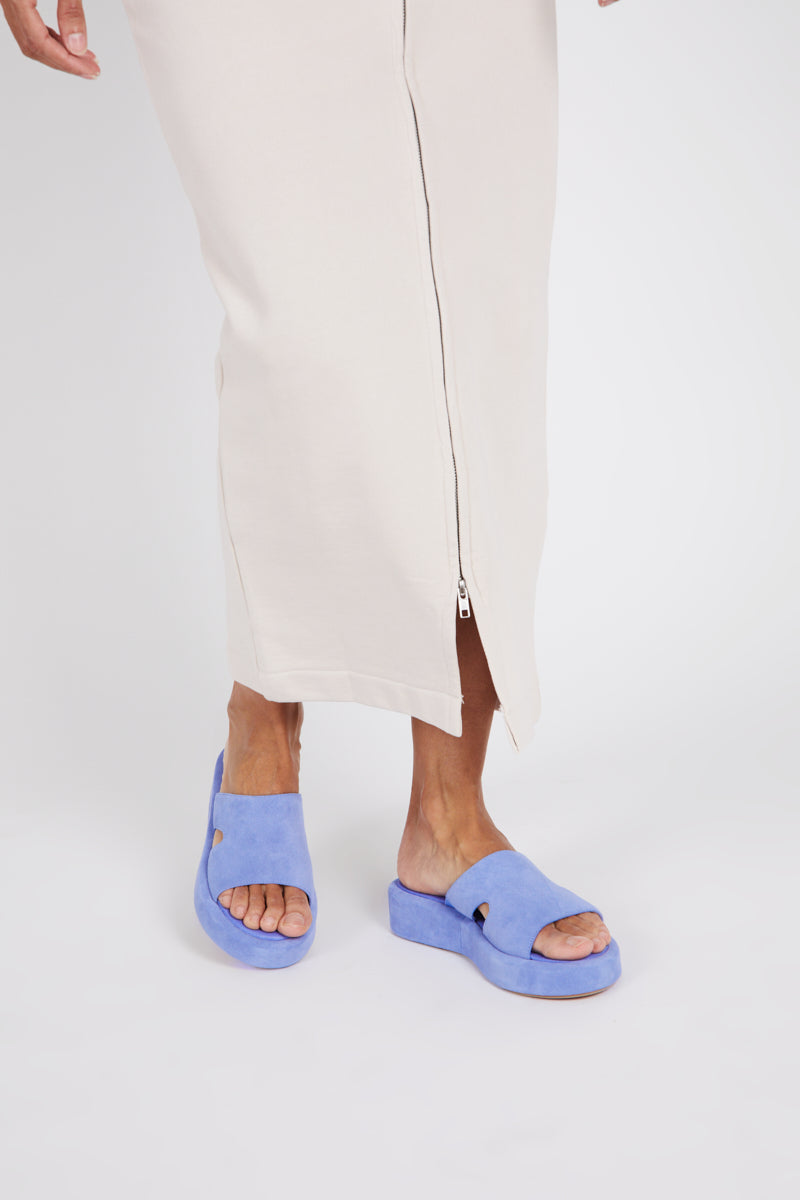 Intentionally Blank Ina Platform Sandal in Periwinkle – side view