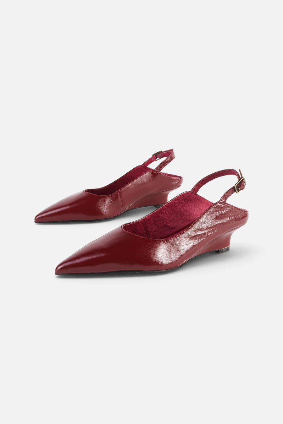 Intentionally Blank Lift Slingback in Merlot – front view