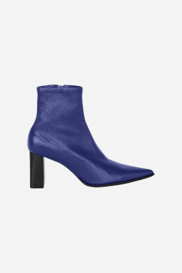 Intentionally Blank Maggie Heeled Ankle Bootie in Galaxy Leather