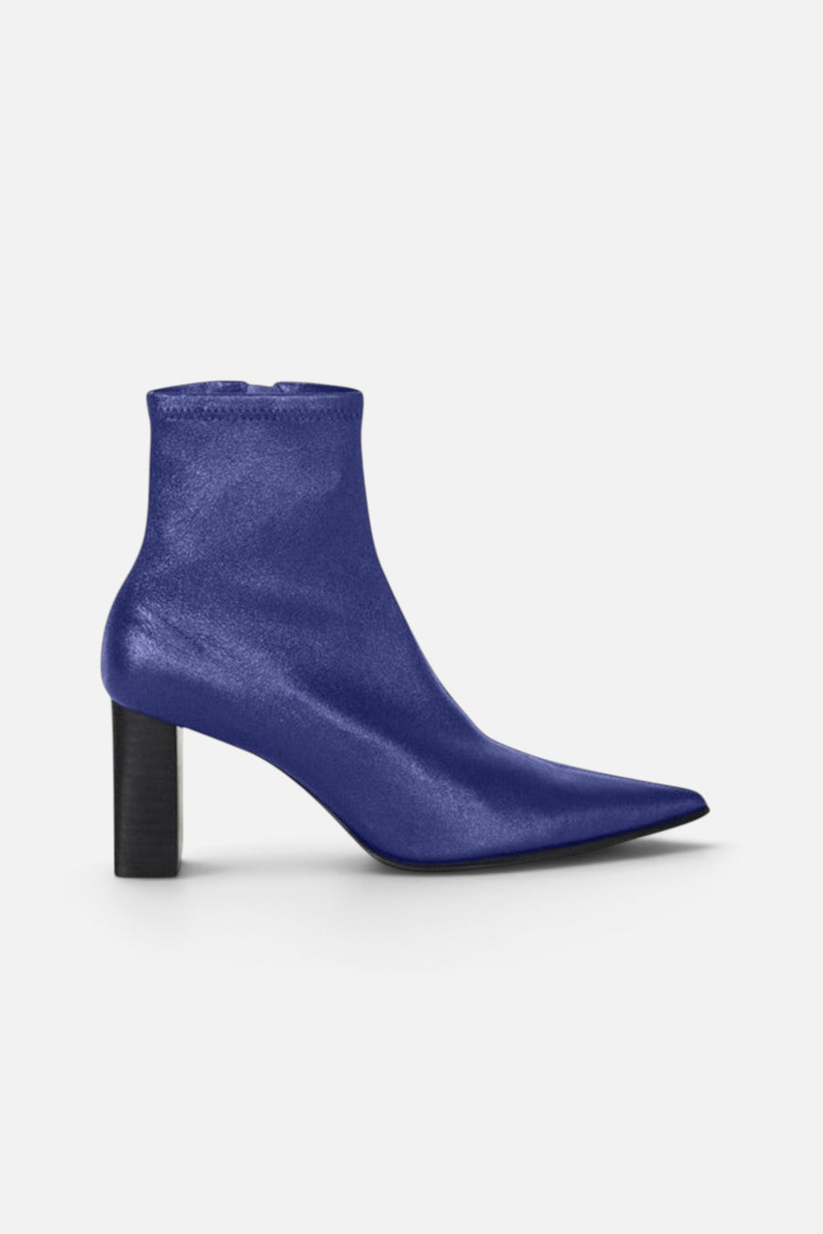 Intentionally Blank Maggie Heeled Ankle Bootie in Galaxy Leather – side view