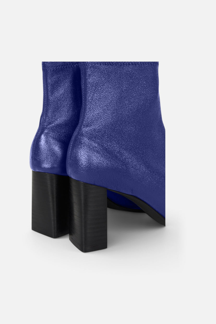 Intentionally Blank Maggie Heeled Ankle Bootie in Galaxy Leather – side view