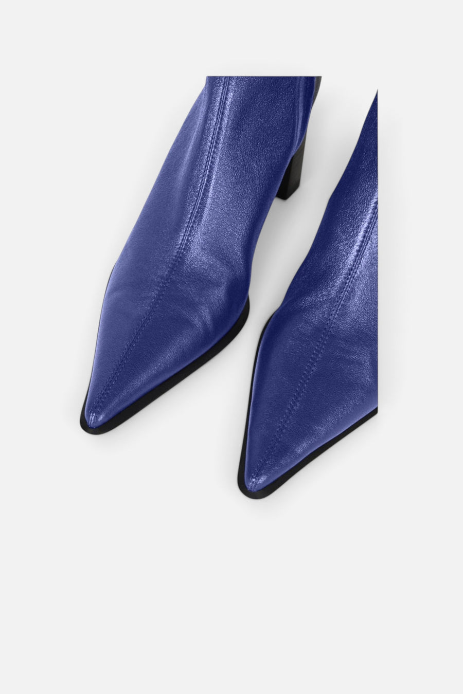 Intentionally Blank Maggie Heeled Ankle Bootie in Galaxy Leather – side view