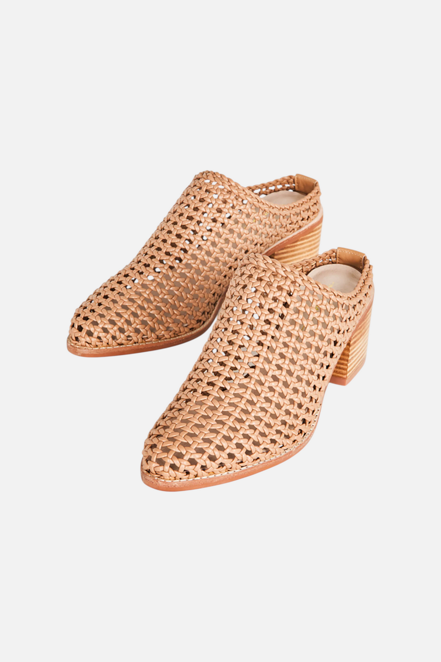 Intentionally Blank Women's Caps Heeled Mule in Tan – side view