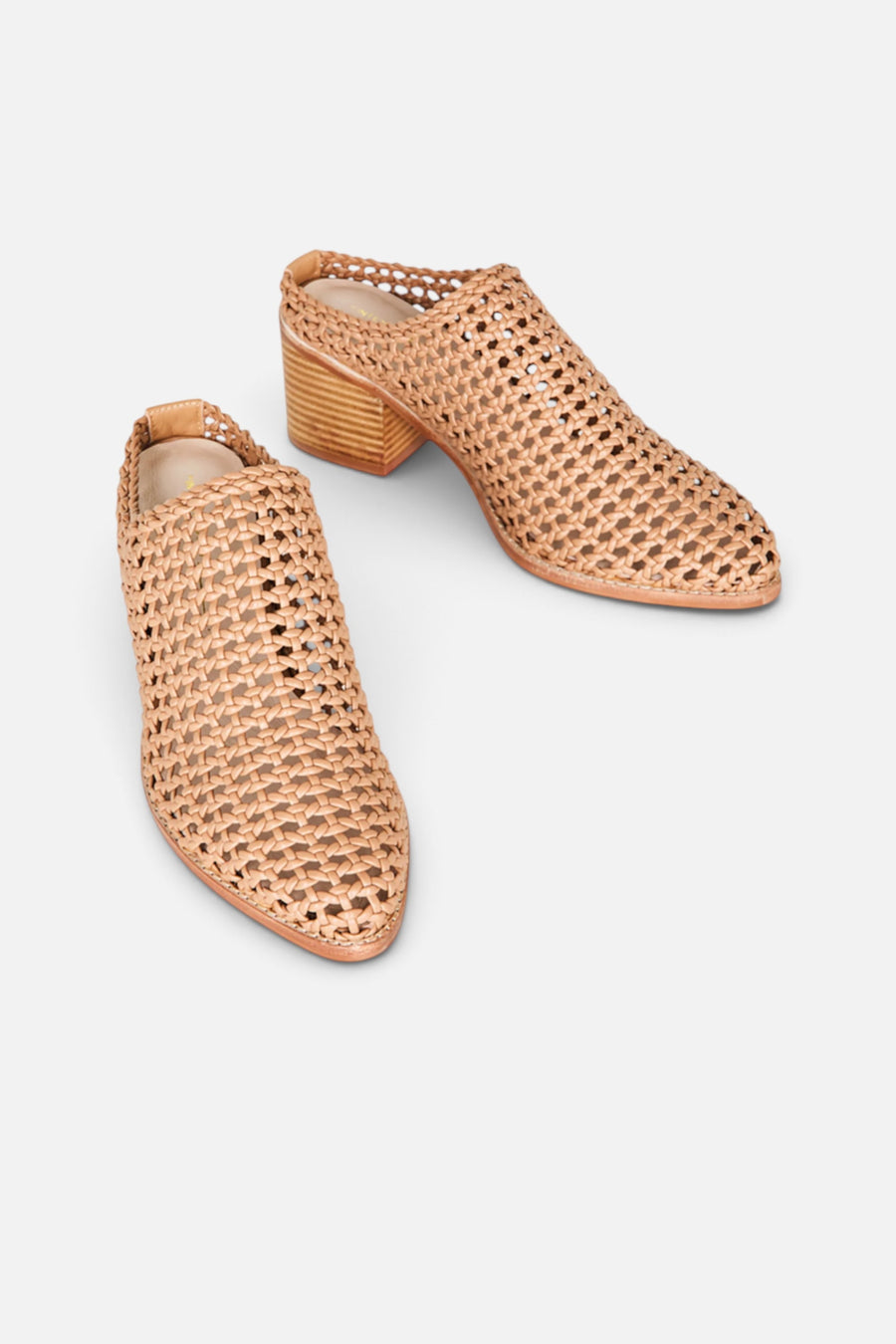 Intentionally Blank Women's Caps Heeled Mule in Tan – side view
