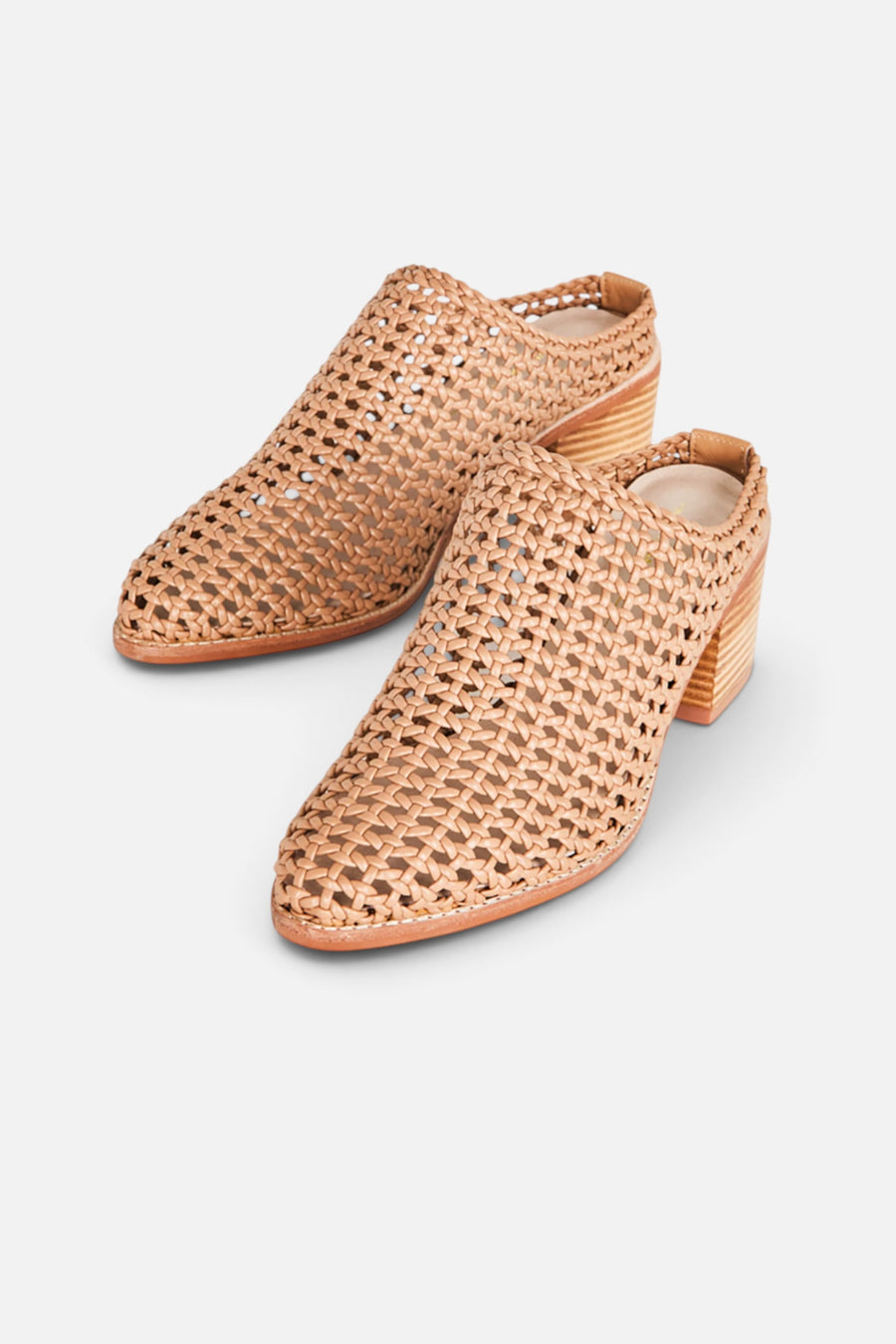 Intentionally Blank Women's Caps Heeled Mule in Tan – side view
