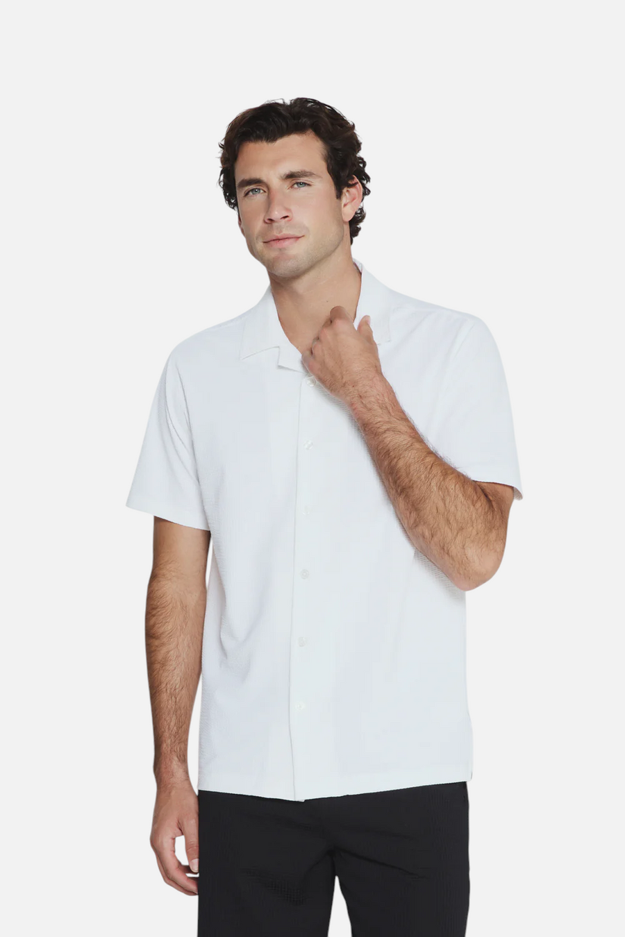 7 Diamonds Sutherland Camp Shirt in Ivory