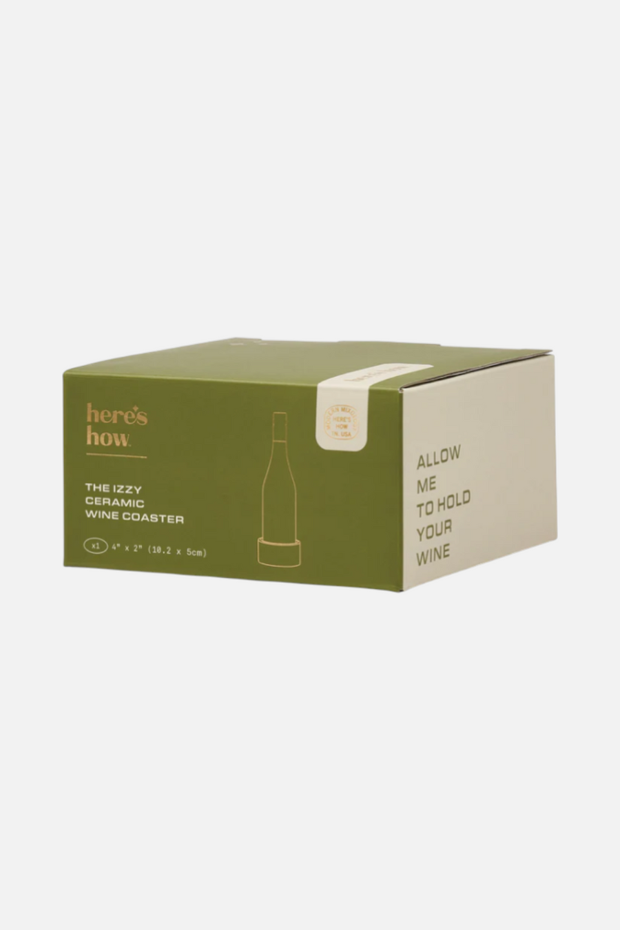 Here's How Izzy Wine Coaster in Green Stripe