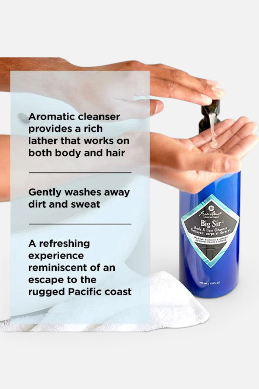 Jack Black Big Sir Body & Hair Cleanser - 3Oz – side view