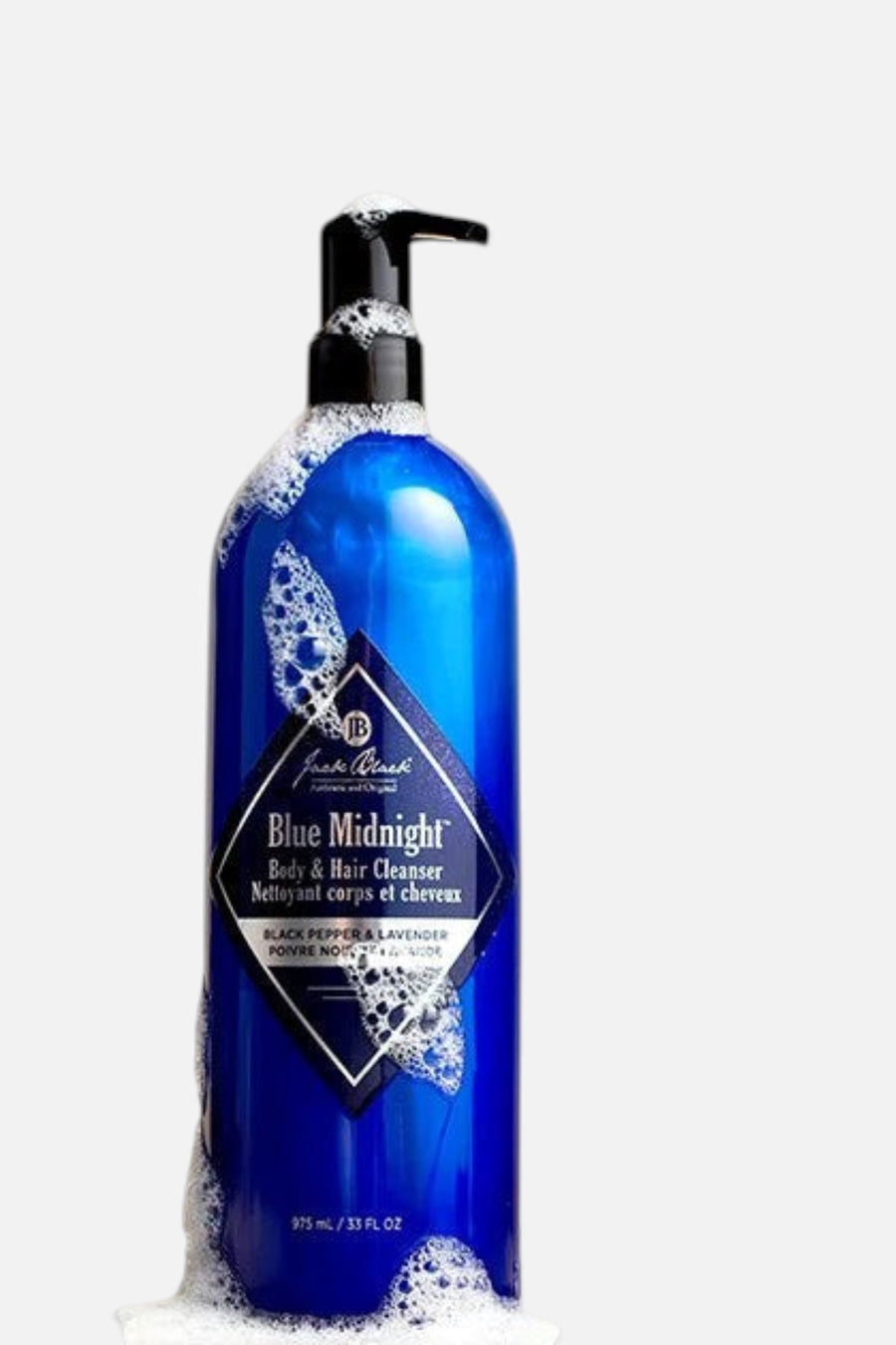 Jack Black Blue Midnight Body & Hair Cleanser – side view