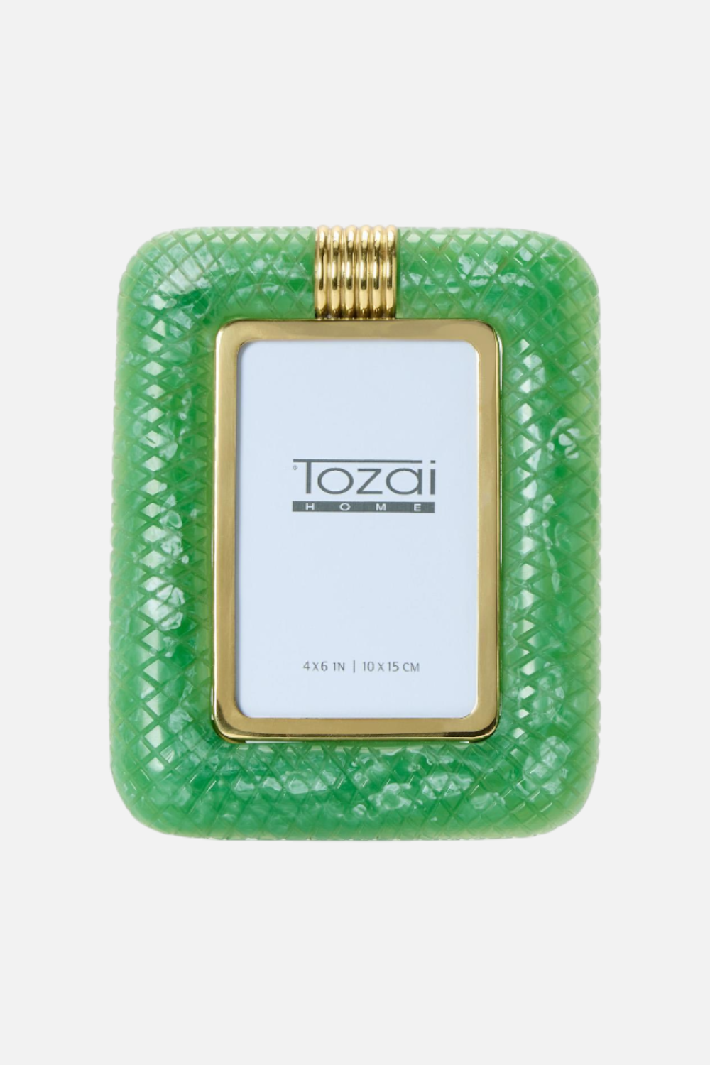 Two's Company Opulence 4X6 Picture Frame in Jade Green – CHROME