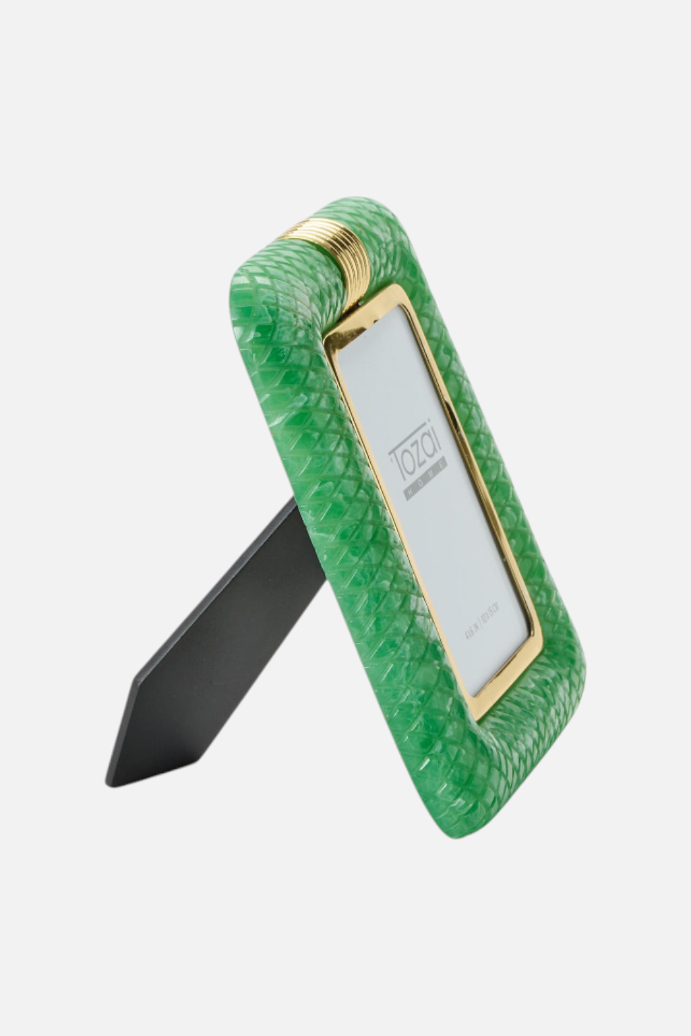 Two's Company Opulence 4X6 Picture Frame in Jade Green – CHROME