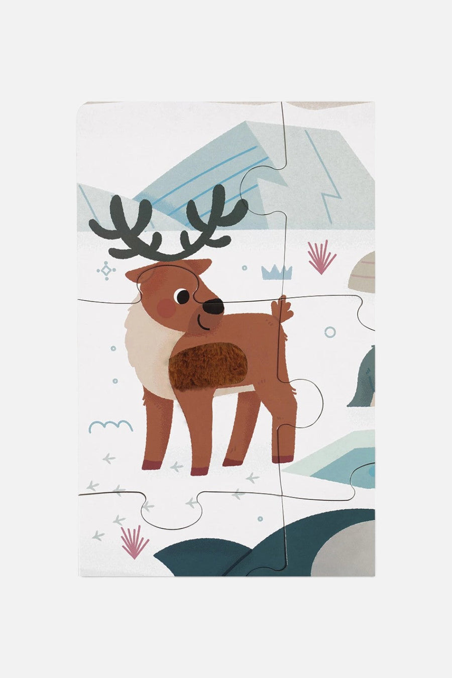Janod 20-Piece Polar Animals Tactile Puzzle – side view