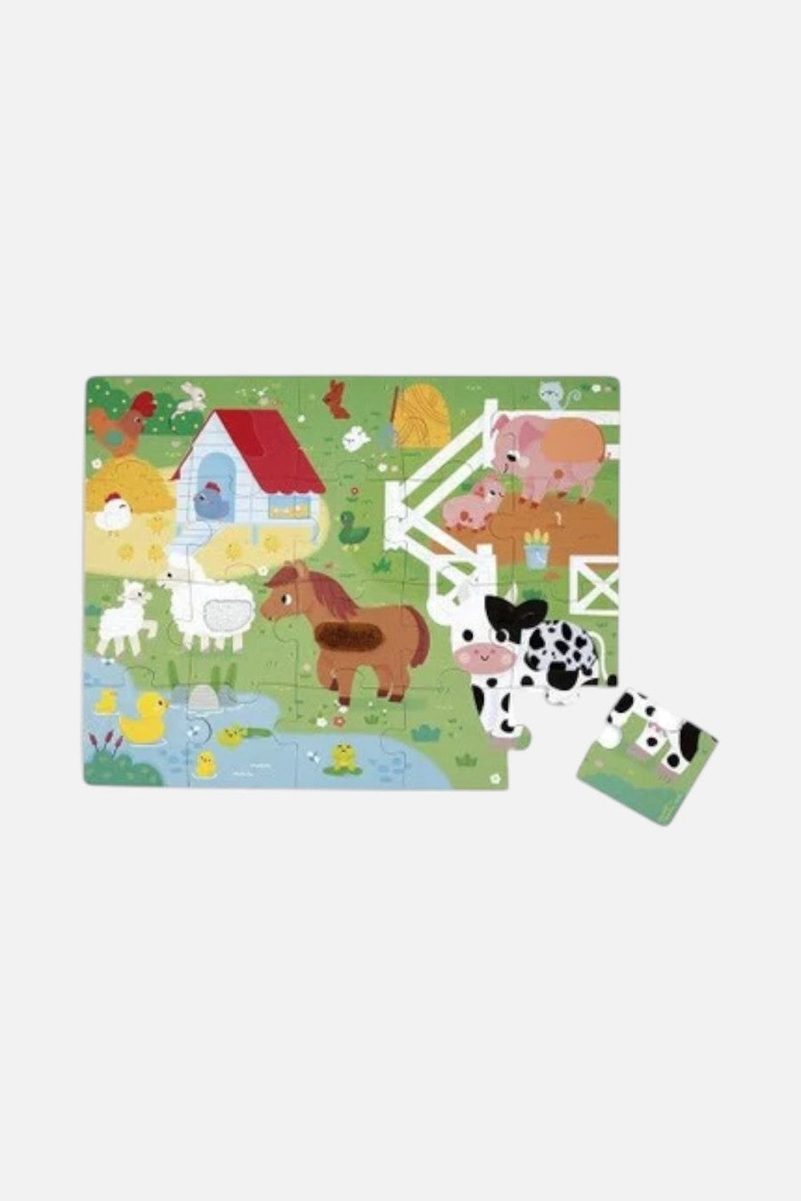 Janod Farm Touch & Feel 20-Piece Sensory Kids Puzzle – back view