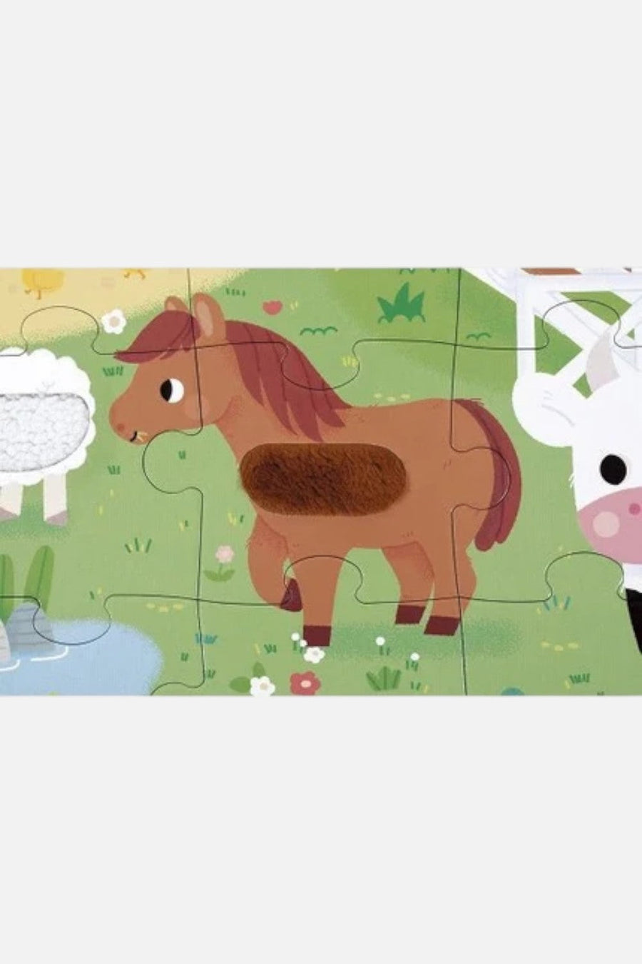 Janod Farm Touch & Feel 20-Piece Sensory Kids Puzzle – detail