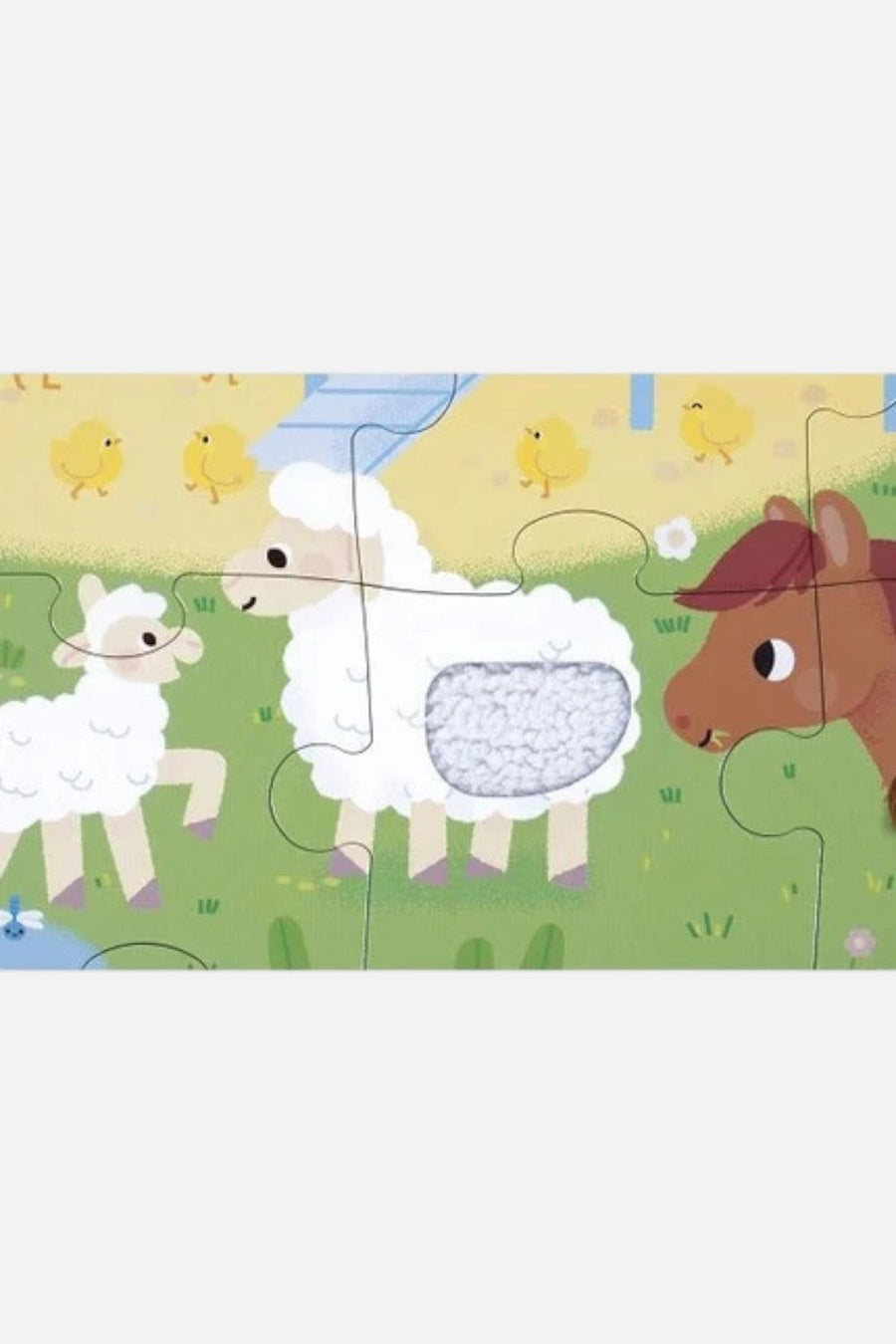 Janod Farm Touch & Feel 20-Piece Sensory Kids Puzzle – flat lay