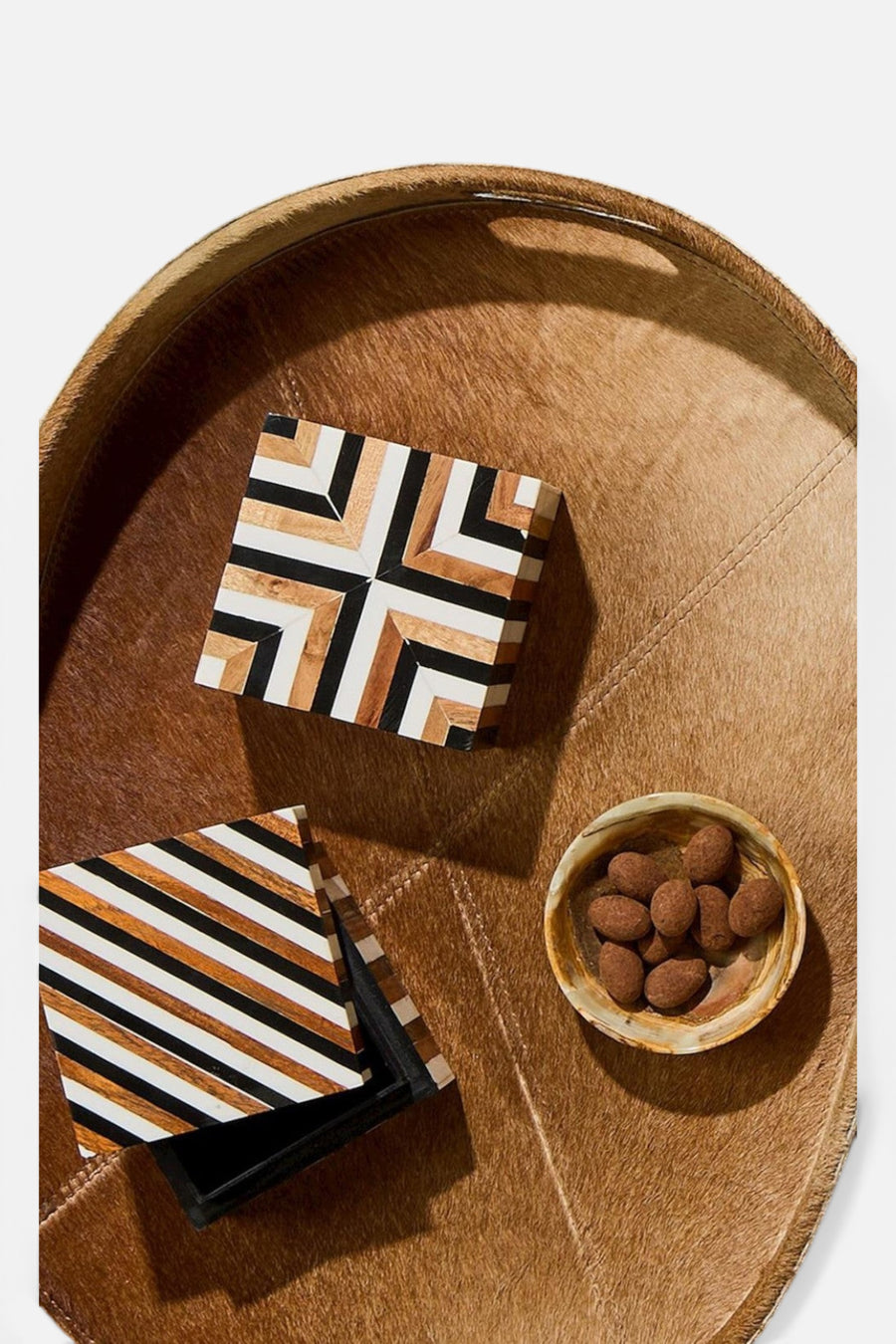 Jasper Cowhide Brown Tray Set of 2 – alternate