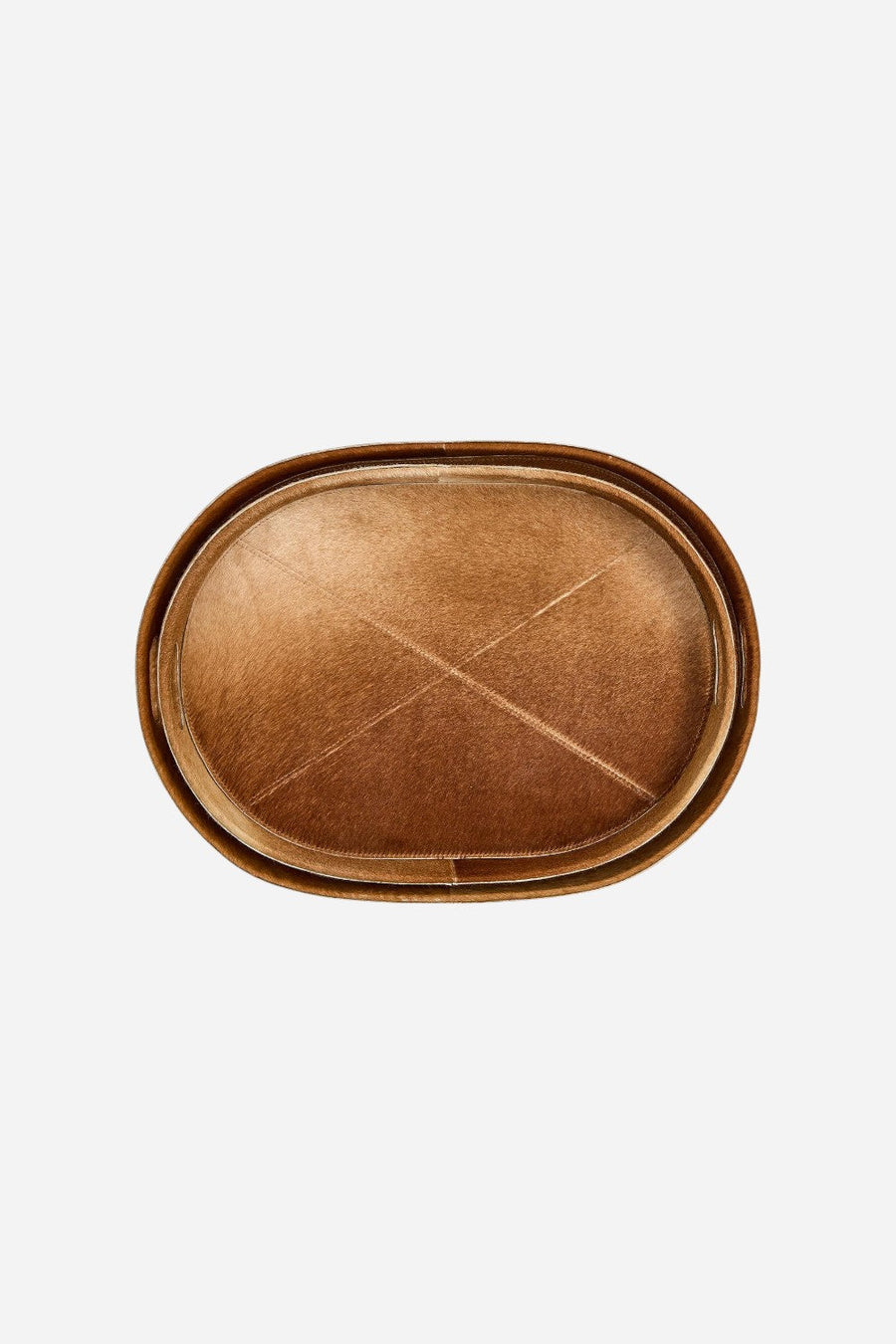 Jasper Cowhide Brown Tray Set of 2 – detail