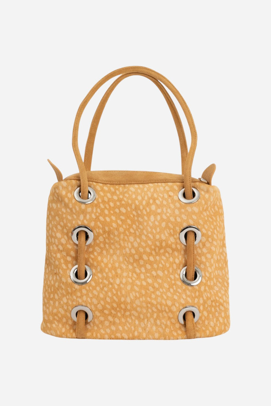 Jeffery Campbell Chessy-F in Tan Cream Dots – back view