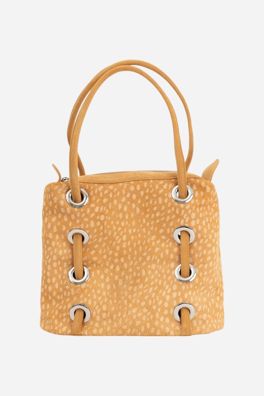 Jeffery Campbell Chessy-F in Tan Cream Dots – front view