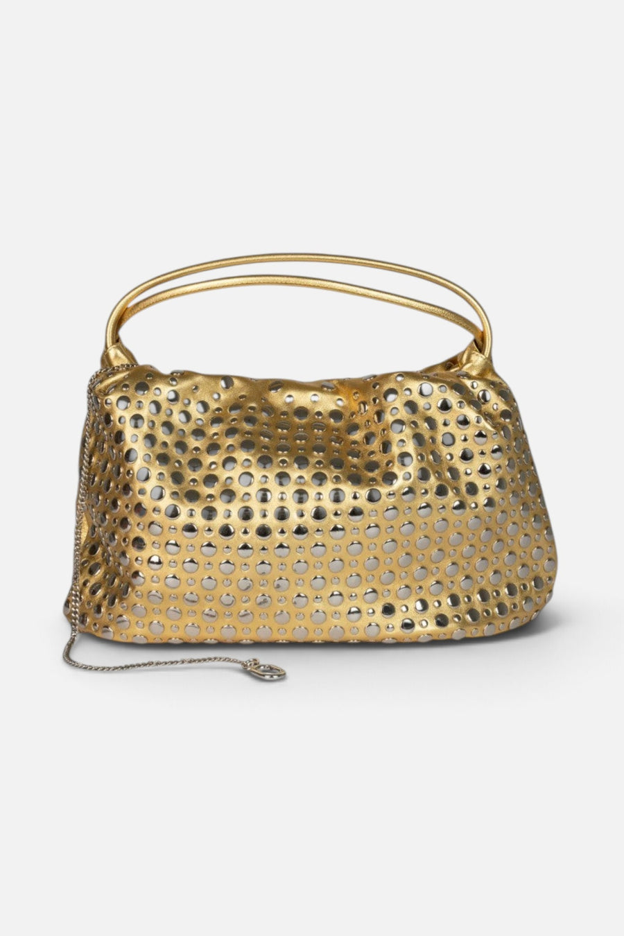 Jeffrey Campbell A-Brat in Gold Silver – three-quarter view