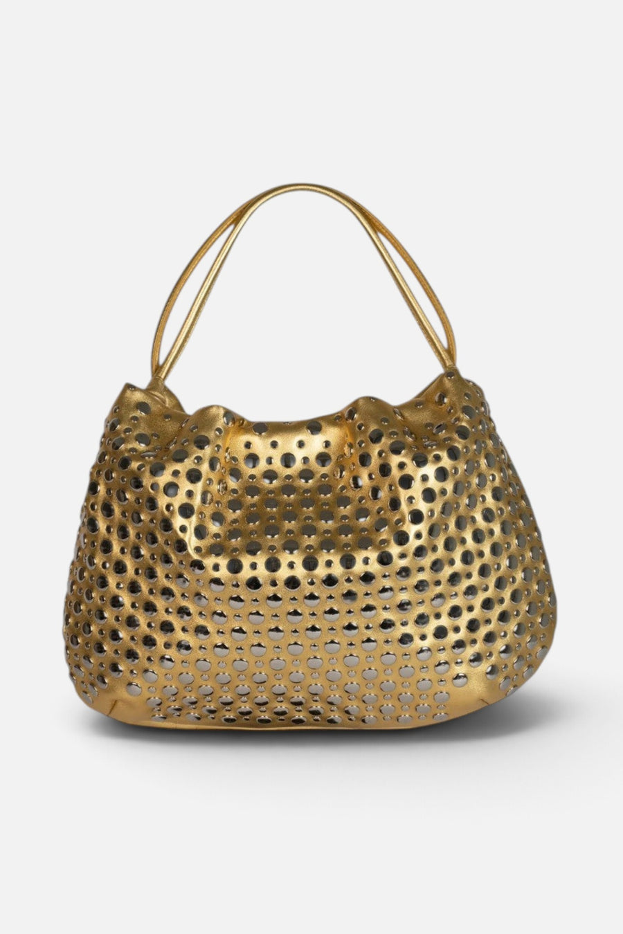 Jeffrey Campbell A-Brat in Gold Silver – front view