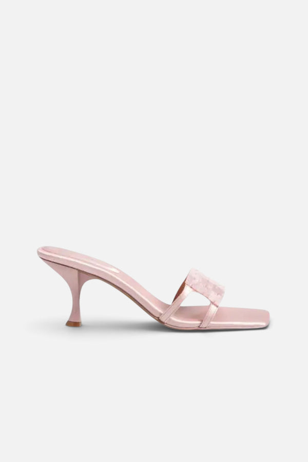 Jeffrey Campbell Abalone Sandal in Pink Satin Combo