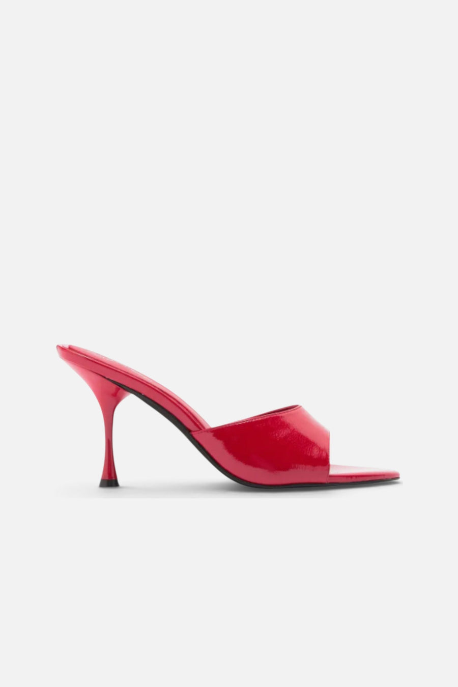 Jeffrey Campbell Agent in Red Crinkle – side view