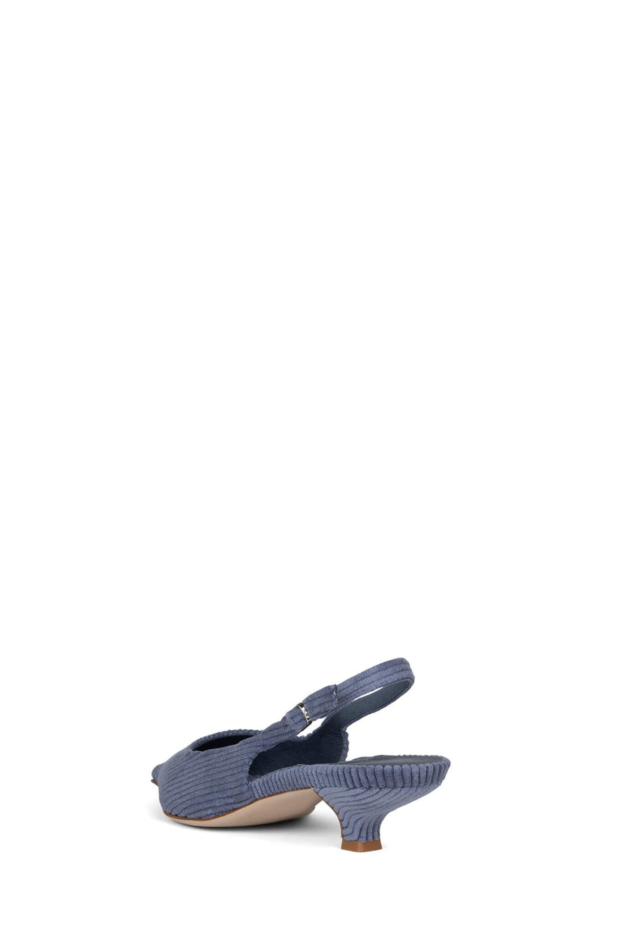 Jeffrey Campbell Alora Kitten Heel in Dusty Blue Corduroy – detail