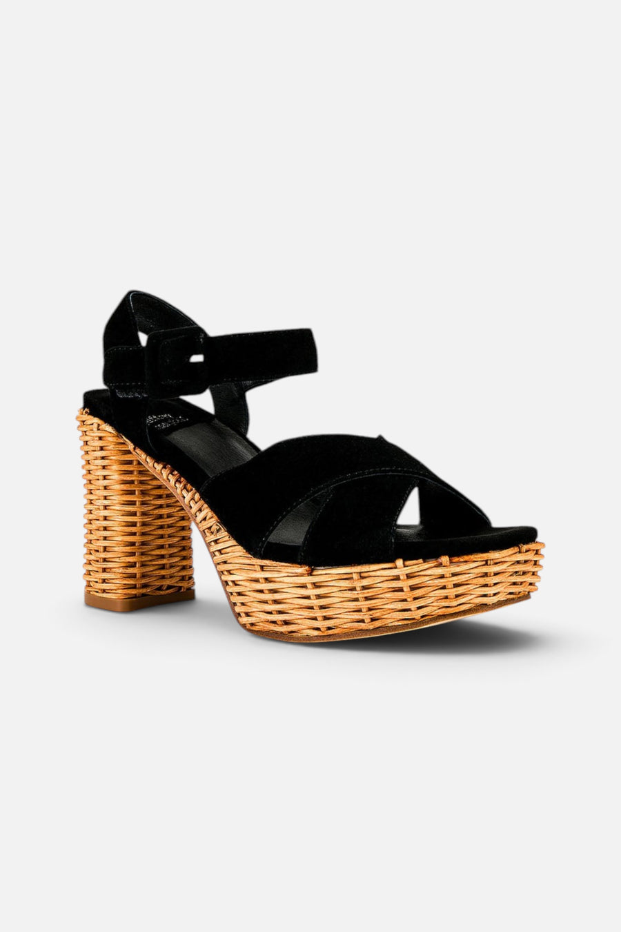 Jeffrey Campbell Amma-2W In Black Suede – back view