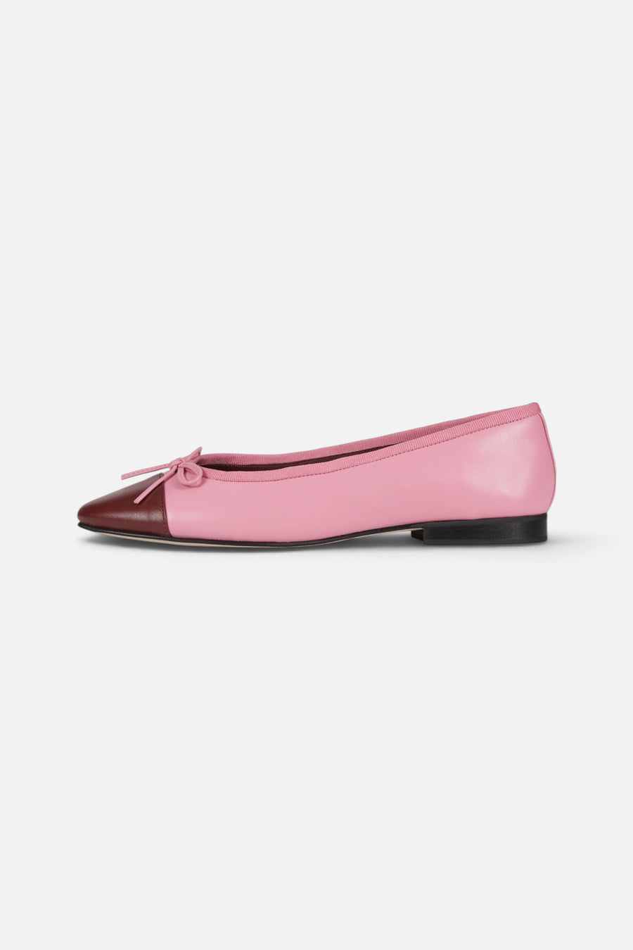 Jeffrey Campbell Arabesque Flat in Pink Wine Combo – front view