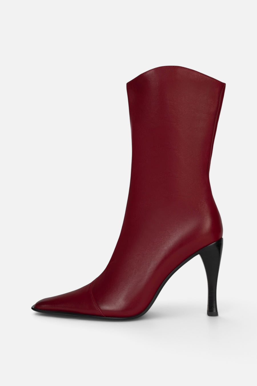 Jeffrey Campbell Be-Bold Boot in Red Distressed – front view