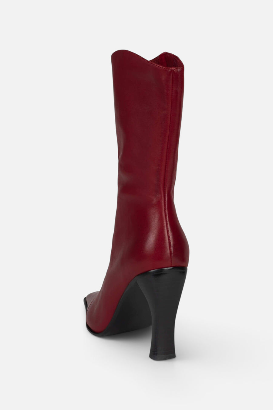 Jeffrey Campbell Be-Bold Boot in Red Distressed – side view